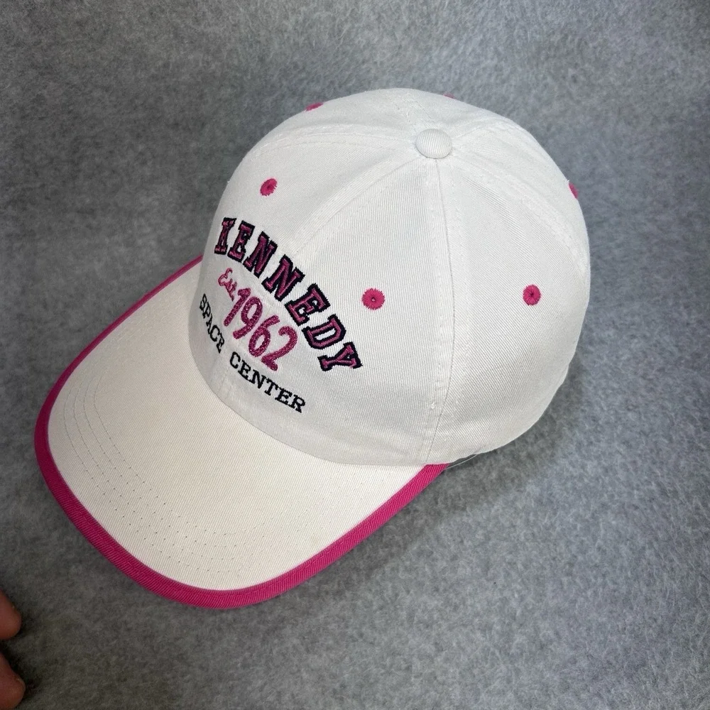 Kennedy Space Center Est 1962 Prairie‎ Mountain White Pink Cotton Strapback Cap